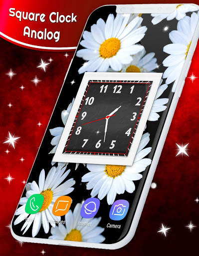Square Analog Clock ❤️ HD Clocks Wallpaper Themes screenshot 6