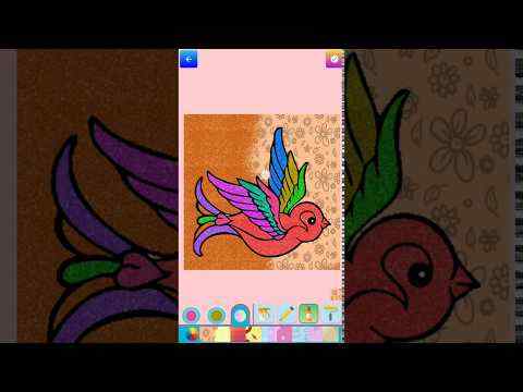 Glitter Bird Coloring Pages Game for kids🐦 screenshot 1