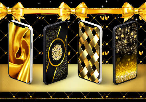 Black gold live wallpaper screenshot 1