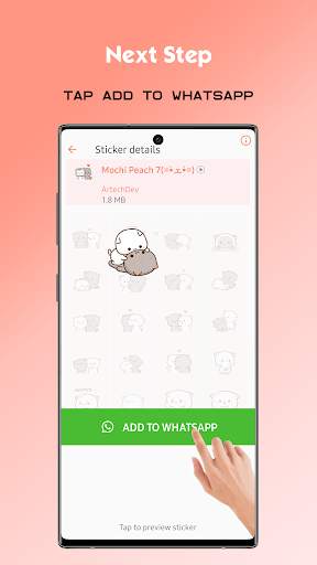 Mochi Peach Cat Stickers Animated For Whatsapp screenshot 3