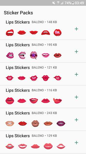 Lips Stickers - WAStickerApps screenshot 1