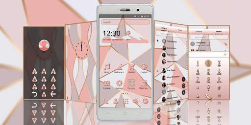 Tema Warna Merah Muda Pastel screenshot 4