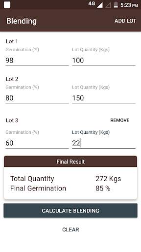 Seed Blending Calculator 2 تصوير الشاشة