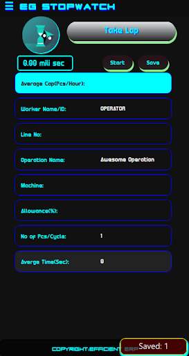 EG Stopwatch screenshot 1