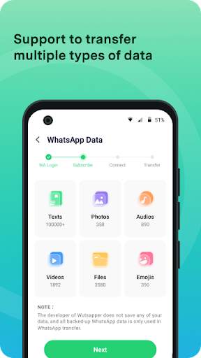 Wutsapper-Transfert WhatsApp screenshot 4