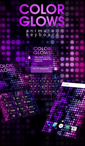 Color Glows Animated Keyboard स्क्रीनशॉट 1