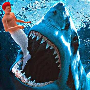 Angry Shark Mermaid Run screenshot 2