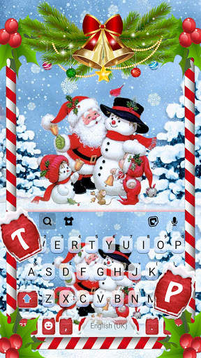 Christmas Santa कीबोर्ड पृष्ठभूमि स्क्रीनशॉट 3