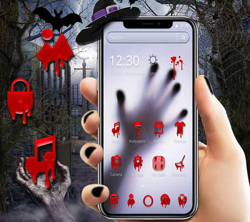 Horror blood Hand launcher Theme screenshot 1
