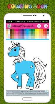 New Coloring Games Princess and Unicorn screenshot 5