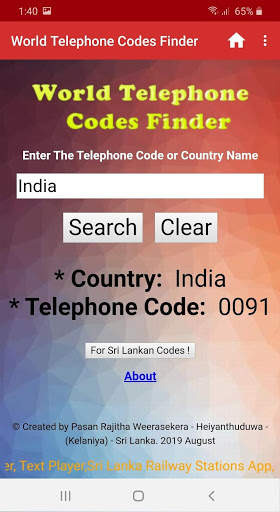 World Telephone Codes Finder screenshot 5