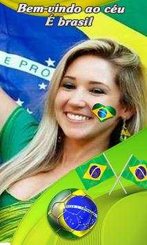 Brazil National Flag Face Photo Frame DP Maker screenshot 1