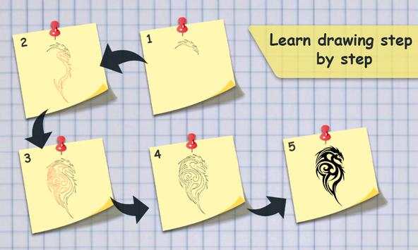 How To Draw Tattoo : Learning screenshot 3