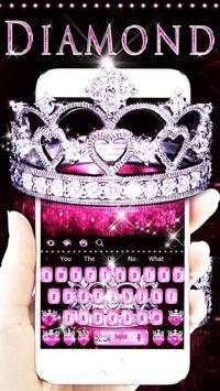 Rosa Diamant Tastatur Thema screenshot 1