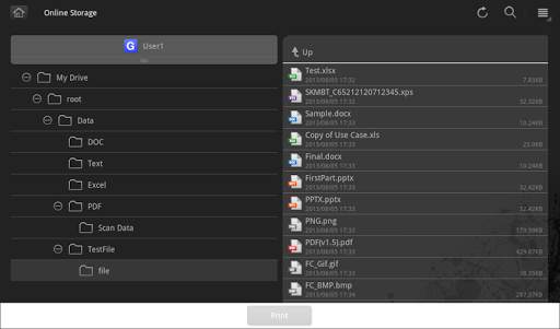 PageScope Mobile for Android screenshot 8