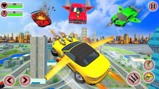 Flying Jetpack Car Robot Transform - Robot Games स्क्रीनशॉट 4