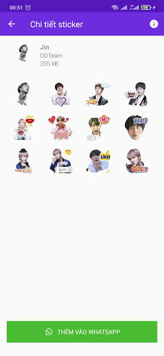 BTS Stickers For Whatsapp - WAStickerApps screenshot 5