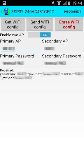 ESP32 WiFi setup over BLE or Bluetooth Serial screenshot 1