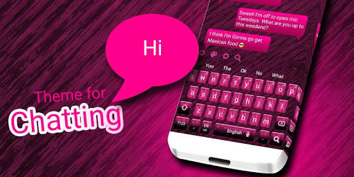 Pink Chatting Keyboard Theme screenshot 6