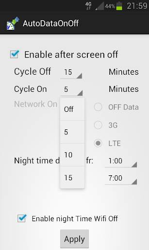 AutoDataOnOff (For Rooted device) screenshot 2
