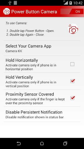 Power Button Camera screenshot 1