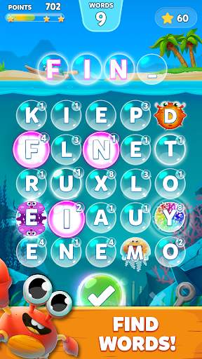Bubble Words: Kelime oyunu - Beyin eğitimi screenshot 1
