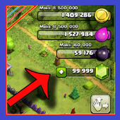 Hack Free Gems for coc New 999 Cheat (Prank) icon