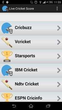 LIve Cricket Score screenshot 1