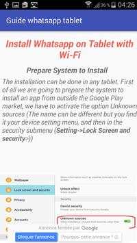 Guide Whatsapp tablet screenshot 4