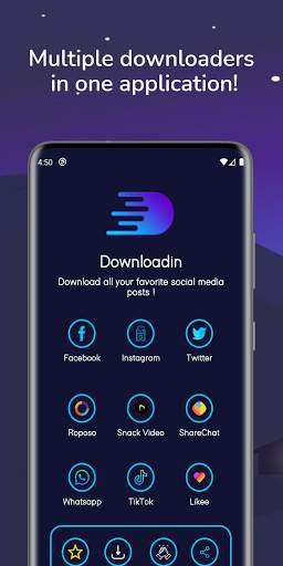 Downloadin : All Video Downloader & Status Saver screenshot 1