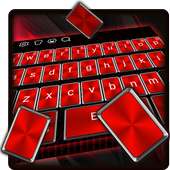 Rote heiße schwarze Tastatur