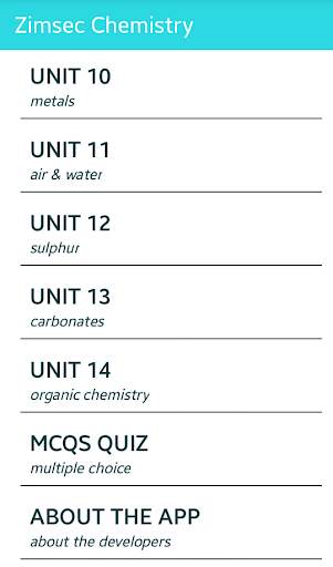 Zimsec Chemistry Revision screenshot 1