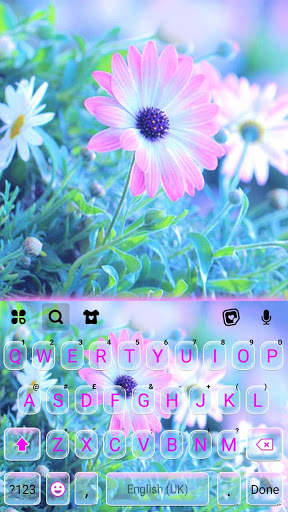 Soft Pink Flower Tastaturhintergrund screenshot 5