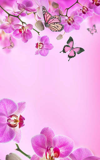 Pink Flowers Live Wallpaper screenshot 1