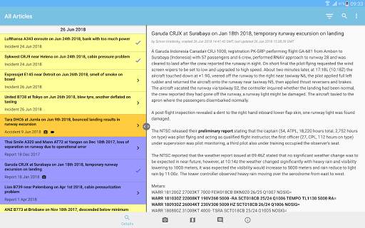 The Aviation Herald screenshot 1