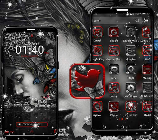 Abstract Girl Launcher Theme screenshot 5
