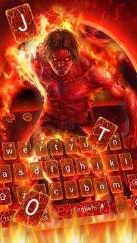 Flaming Fire Battle Keyboard Theme screenshot 1
