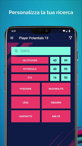 Potenzialità Giocatori 19 screenshot 1