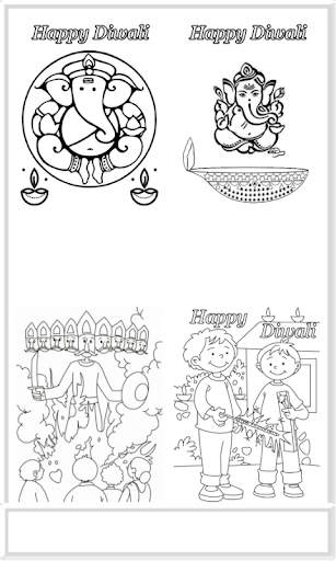 Diwali Colouring - Greeting cards screenshot 8
