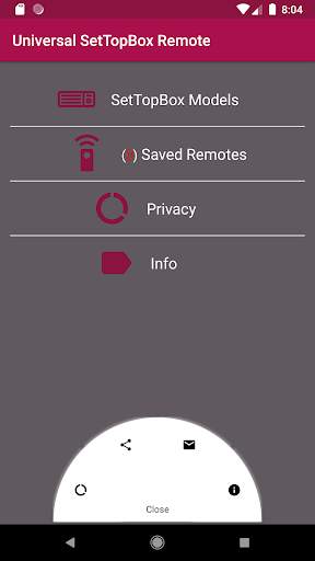 Universal Set Top Box Remote Control screenshot 1