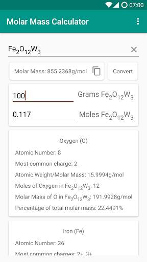 Molar Mass Calculator screenshot 8