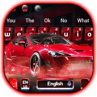 Red Racing Sports Car Keyboard Theme