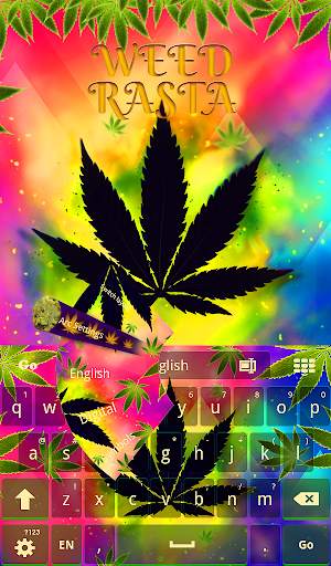 Colored Rasta Weed Keyboard screenshot 2