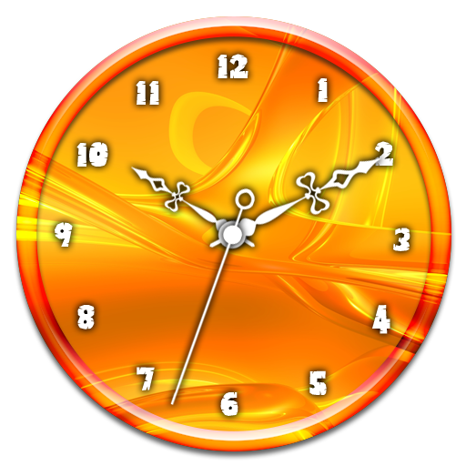 Orange Clock Live Wallpaper icon