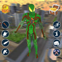 Monster Spider hero fighting