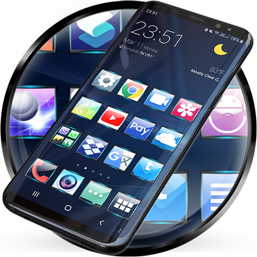 Launcher Theme - Gate Blue Icon Pack Wallpaper icon