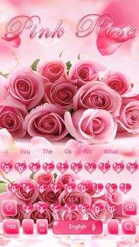 Pink Rose Keyboard Theme screenshot 1