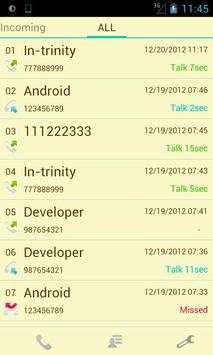 Slide Call-log Free screenshot 4