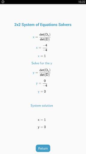 2x2 System of Equation Solvers скриншот 8
