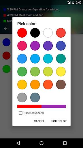 Transparent Calendar Widget screenshot 4